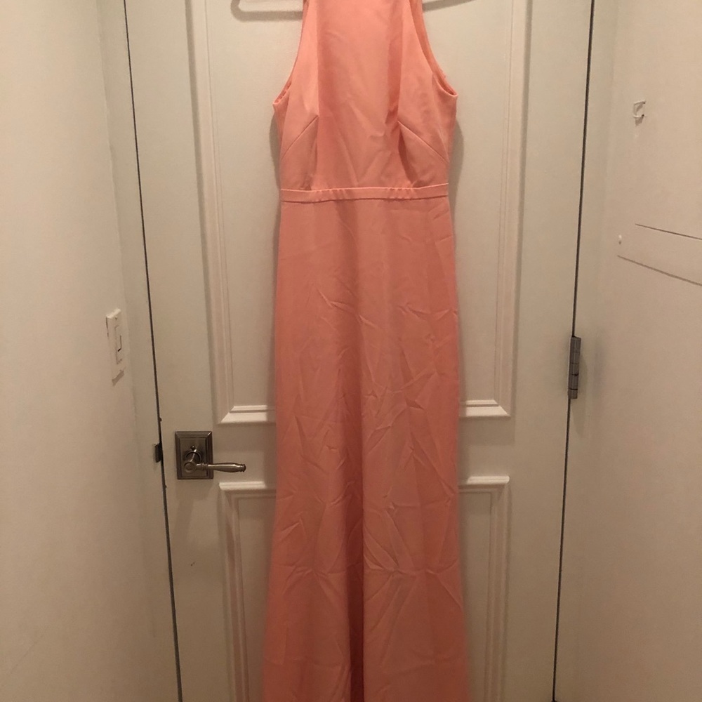 Pink Long Gown with Ruffled Back - Picture 11 of 13